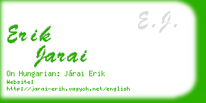 erik jarai business card
