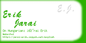 erik jarai business card